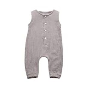 Summer Solid Baby Clothes Ruffles Jumpsuit ...